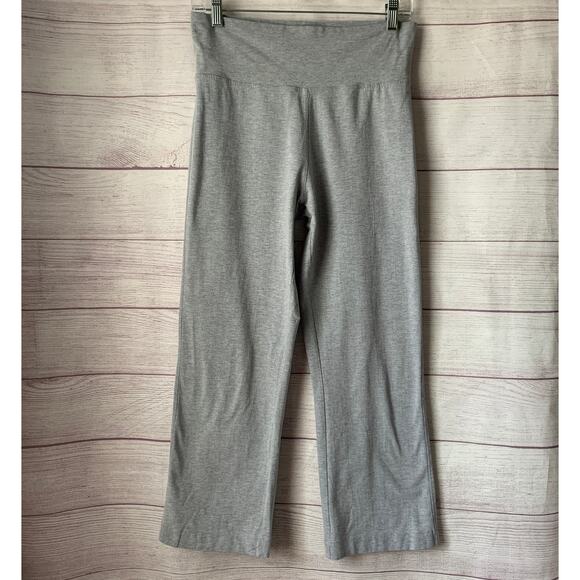 Vintage Mossimo Stretch Light Gray Capri Pants High Waisted Cotton Blend Size M - Picture 1 of 12